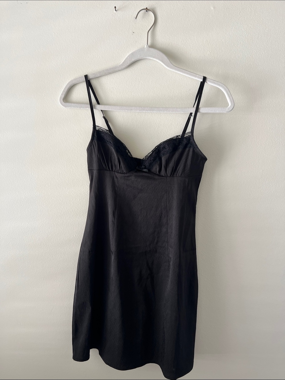 Princess Polly Black Lace-Trim Slip